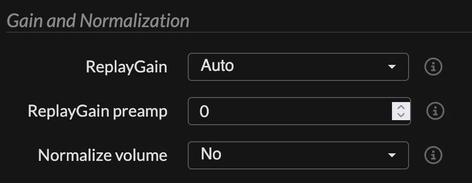 リプレイゲイン設定